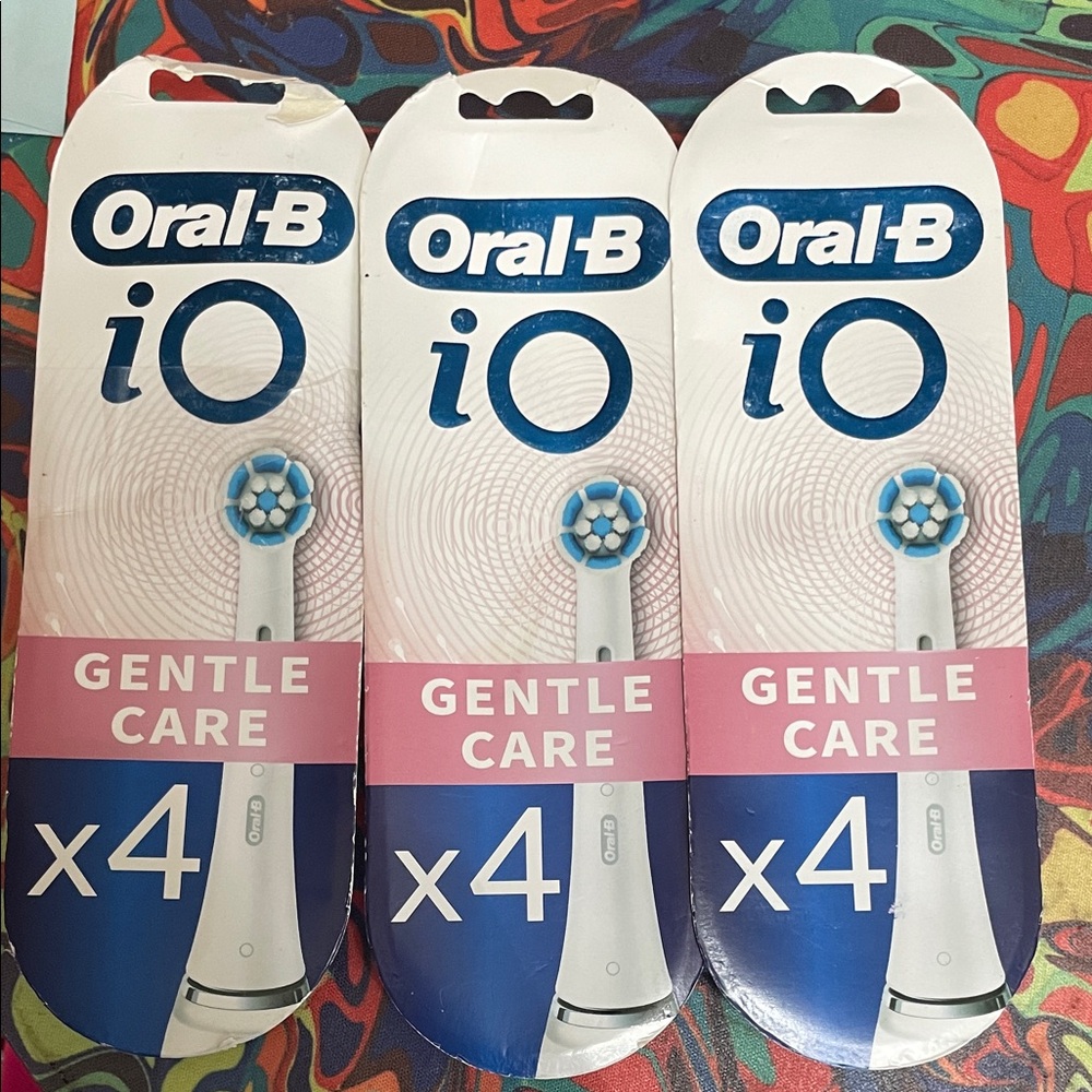 Oral B iO Gentle Care Replacement Toothbrush Heads. Three- 4 Packs.